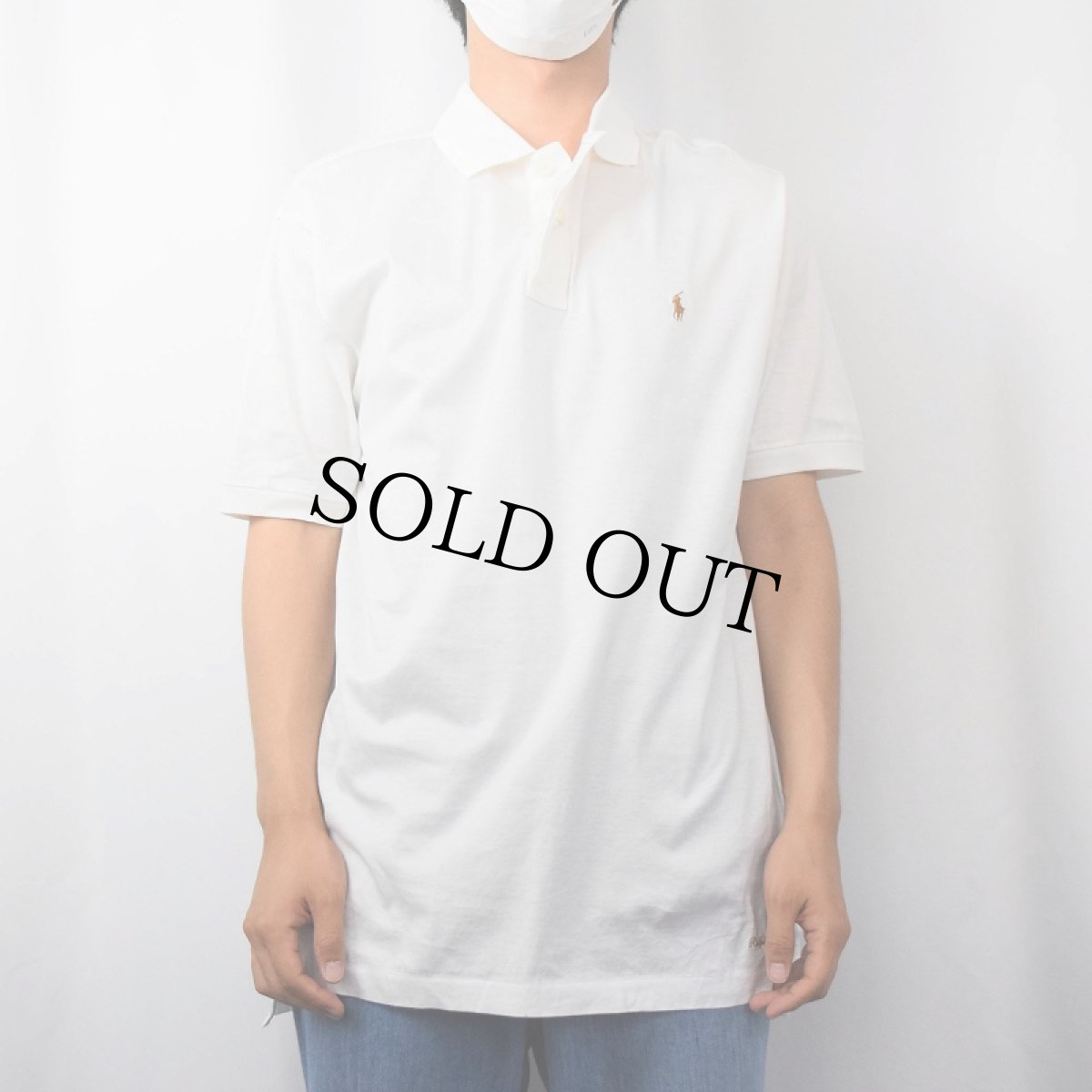 画像2: Ralph Lauren Purple Label ITALY製 ロゴ刺繍 ポロシャツ M (2)