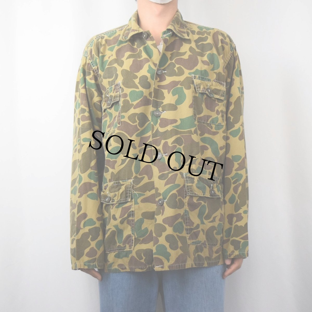 画像2: 70〜80's WORLD FAMOUS ダックハンターカモ柄 ハンティングジャケット (2)