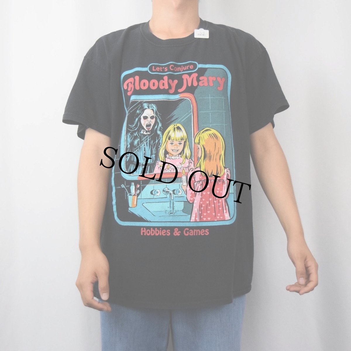 画像2: CREEPY CO. "Bloody Mary" イラストプリントTシャツ XL (2)