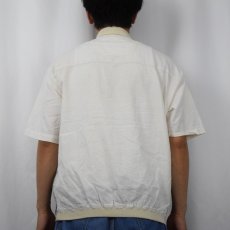 画像3: 【SALE】 signe incognito ニット切り替え リネンポロシャツ S (3)