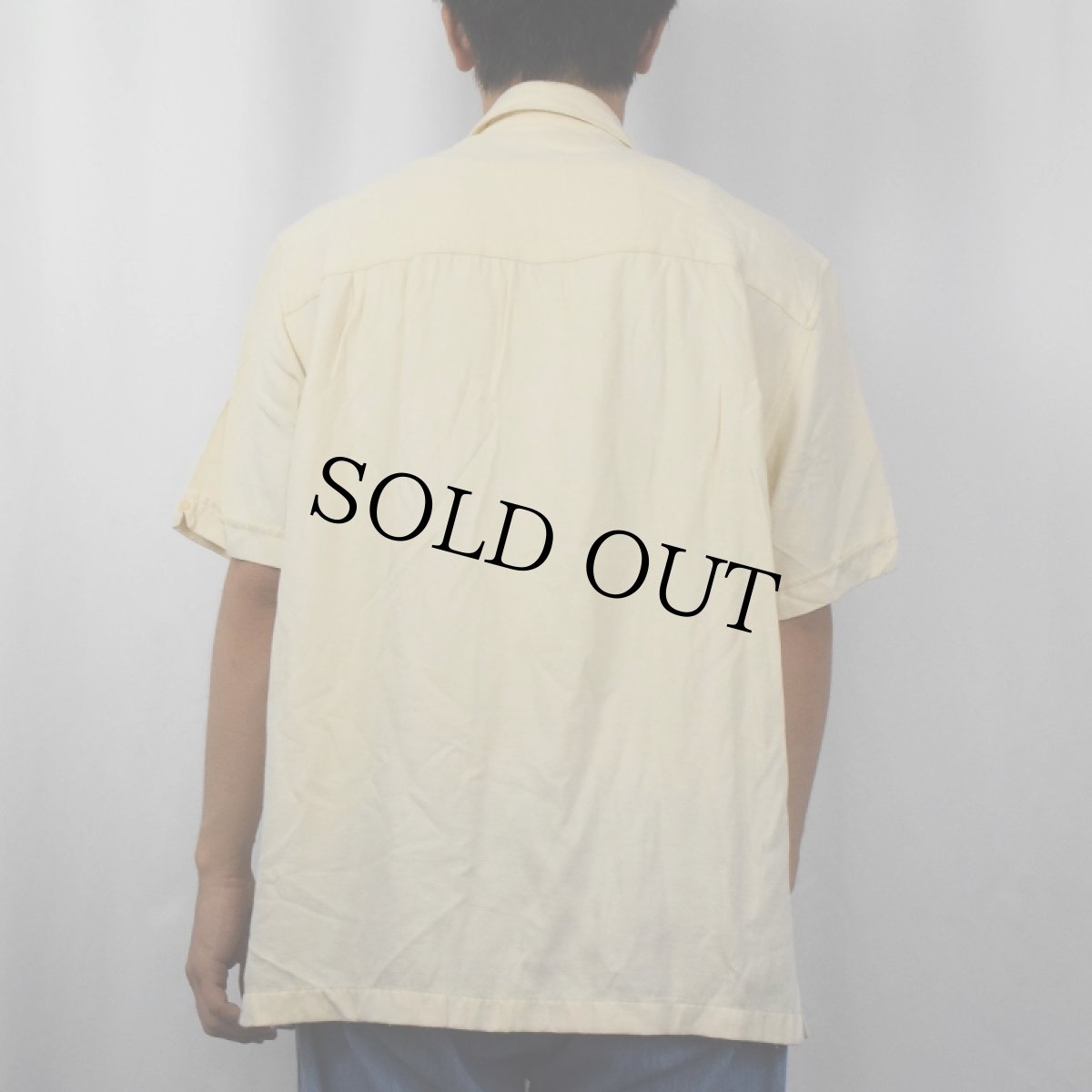 画像3: The Havanera co. レーヨン×ポリエステルシャツ L (3)