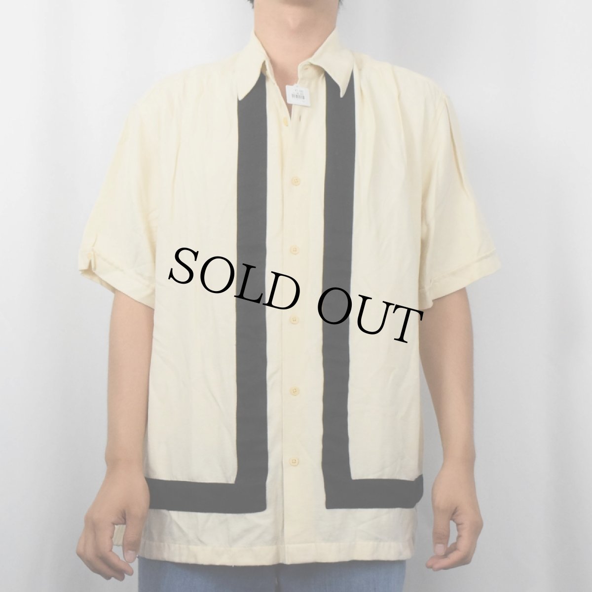 画像2: The Havanera co. レーヨン×ポリエステルシャツ L (2)