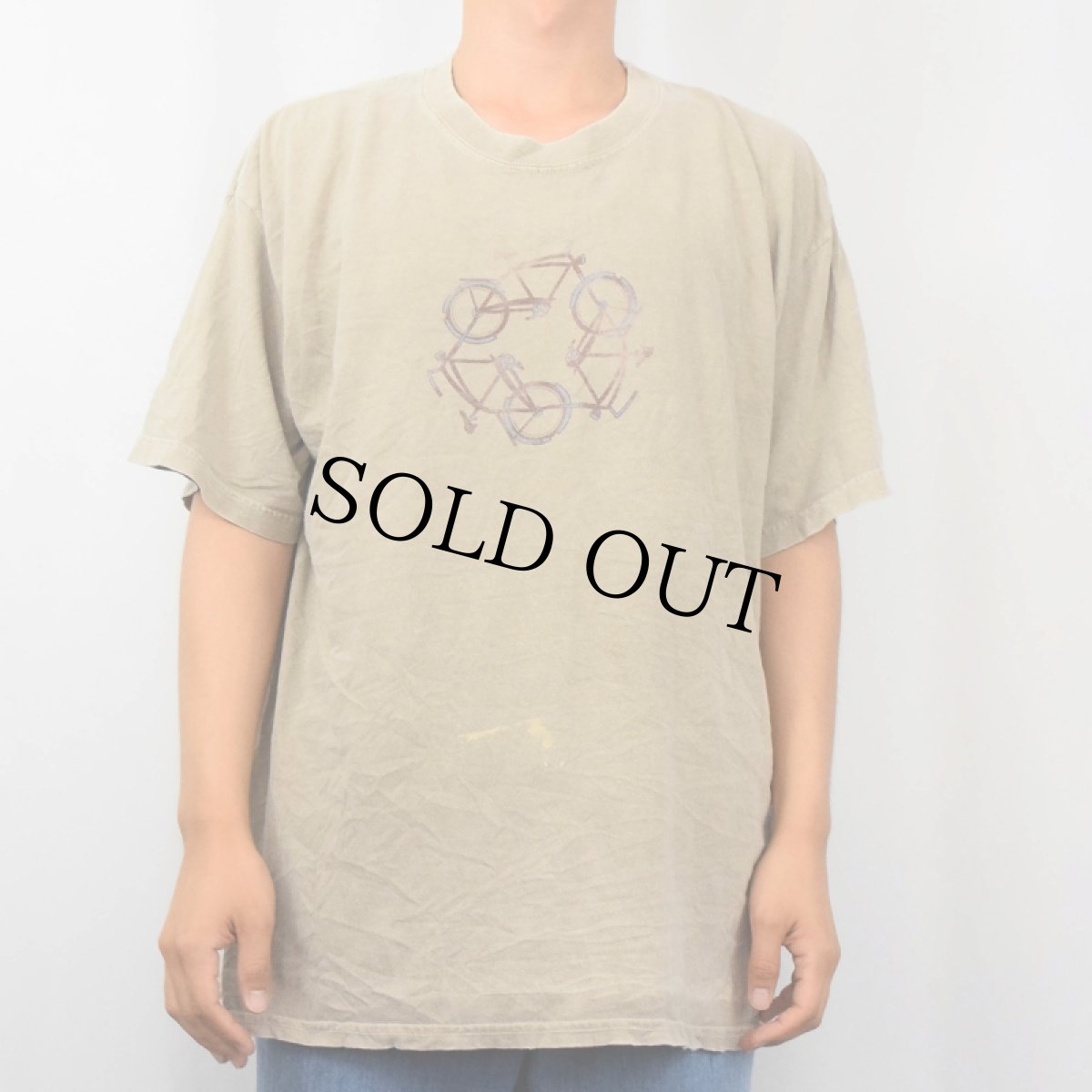 画像2: USA製 自転車プリントTシャツ L (2)