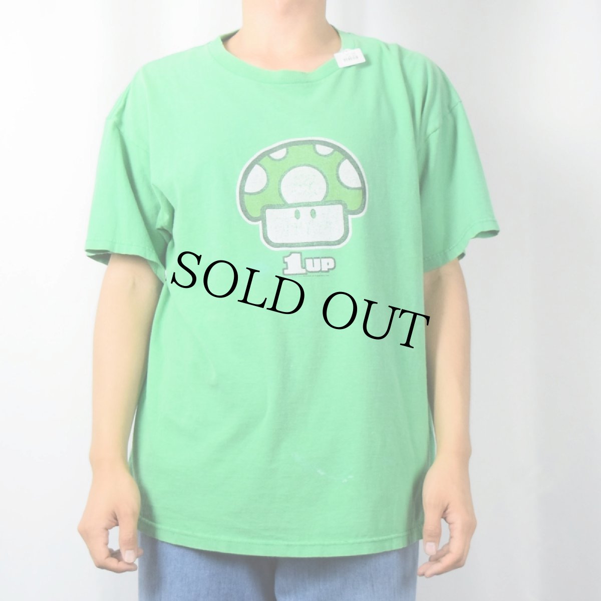画像2: Nintendo スーパーマリオ "1UPキノコ" ゲームキャラクタープリントTシャツ XL (2)