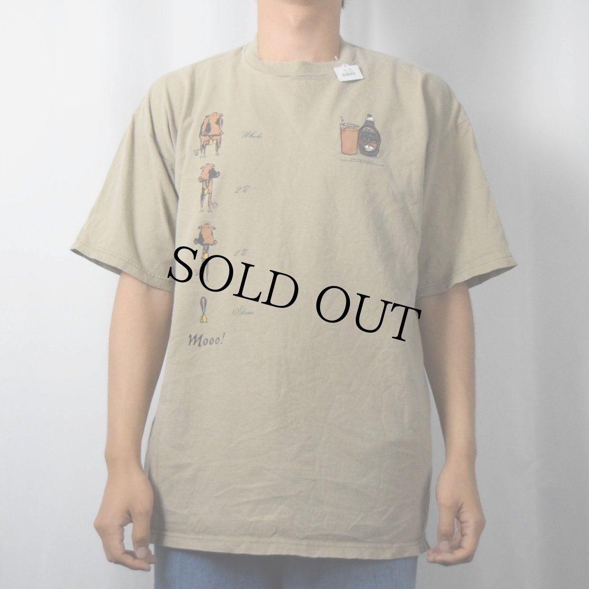 画像2: 90's HERSHEY'S お菓子企業 牛イラストプリントTシャツ (2)