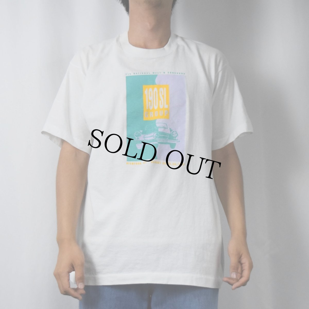 画像2: 90's Mercedes-Benz USA製 "190 SL" 旧車プリントTシャツ XL (2)