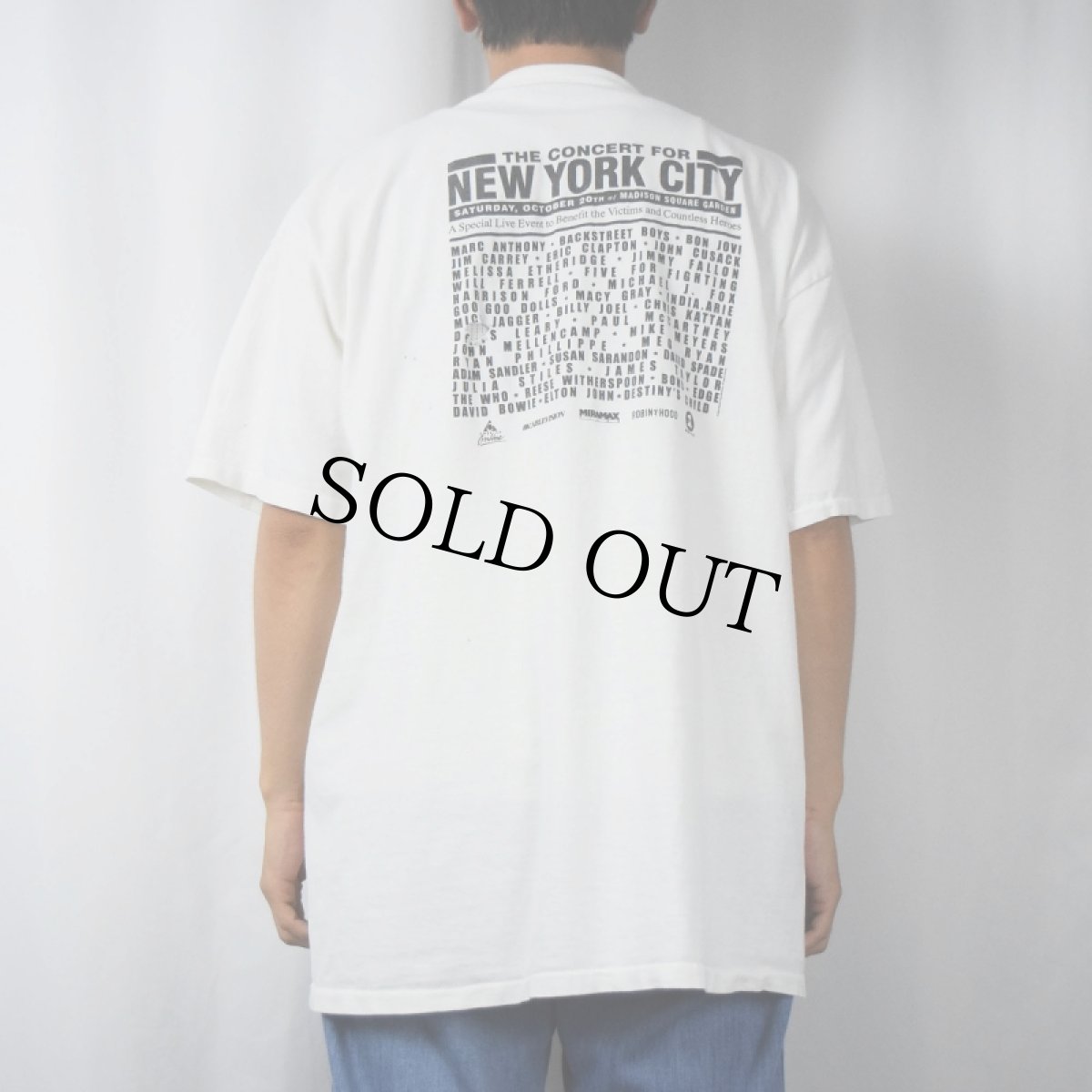 画像4: 2001 The Concert for New York City チャリティーイベントプリントTシャツ XL (4)