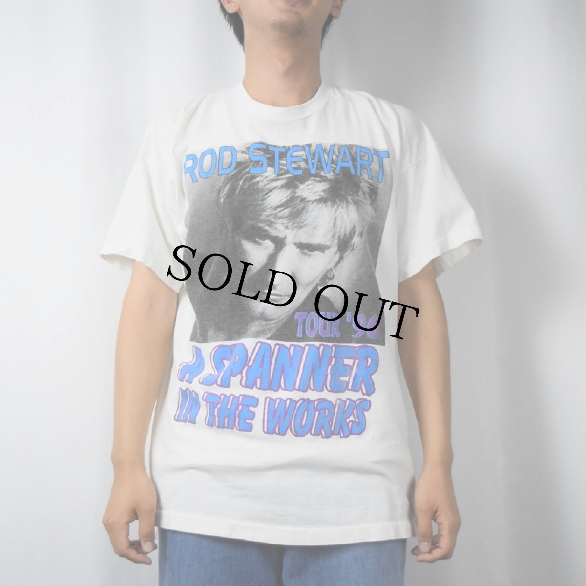 画像3: 1996 ROD STEWART "A SPANNER IN THE WARKS" ロックミュージシャンツアーTシャツ XL (3)