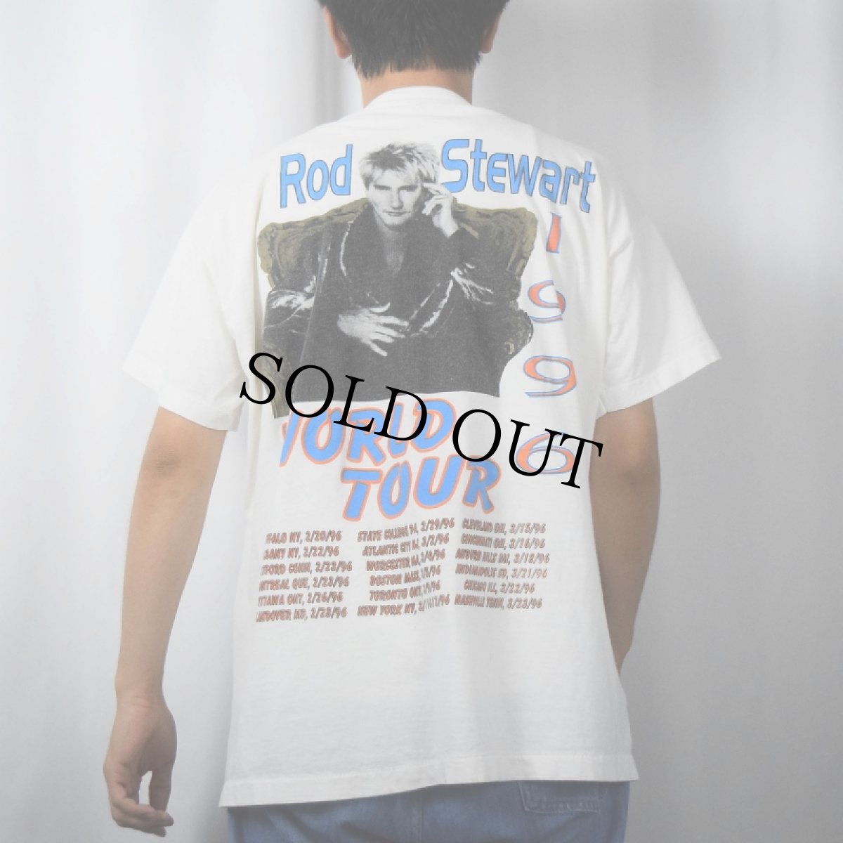 画像4: 1996 ROD STEWART "A SPANNER IN THE WARKS" ロックミュージシャンツアーTシャツ XL (4)