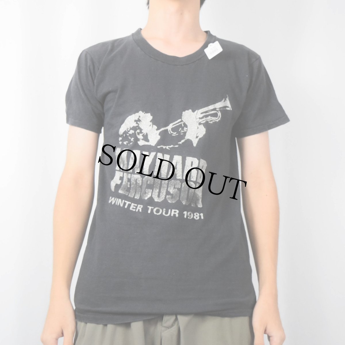 画像2: 80's Maynard Ferguson USA製 トランペット奏者 ラメプリントTシャツ M (2)