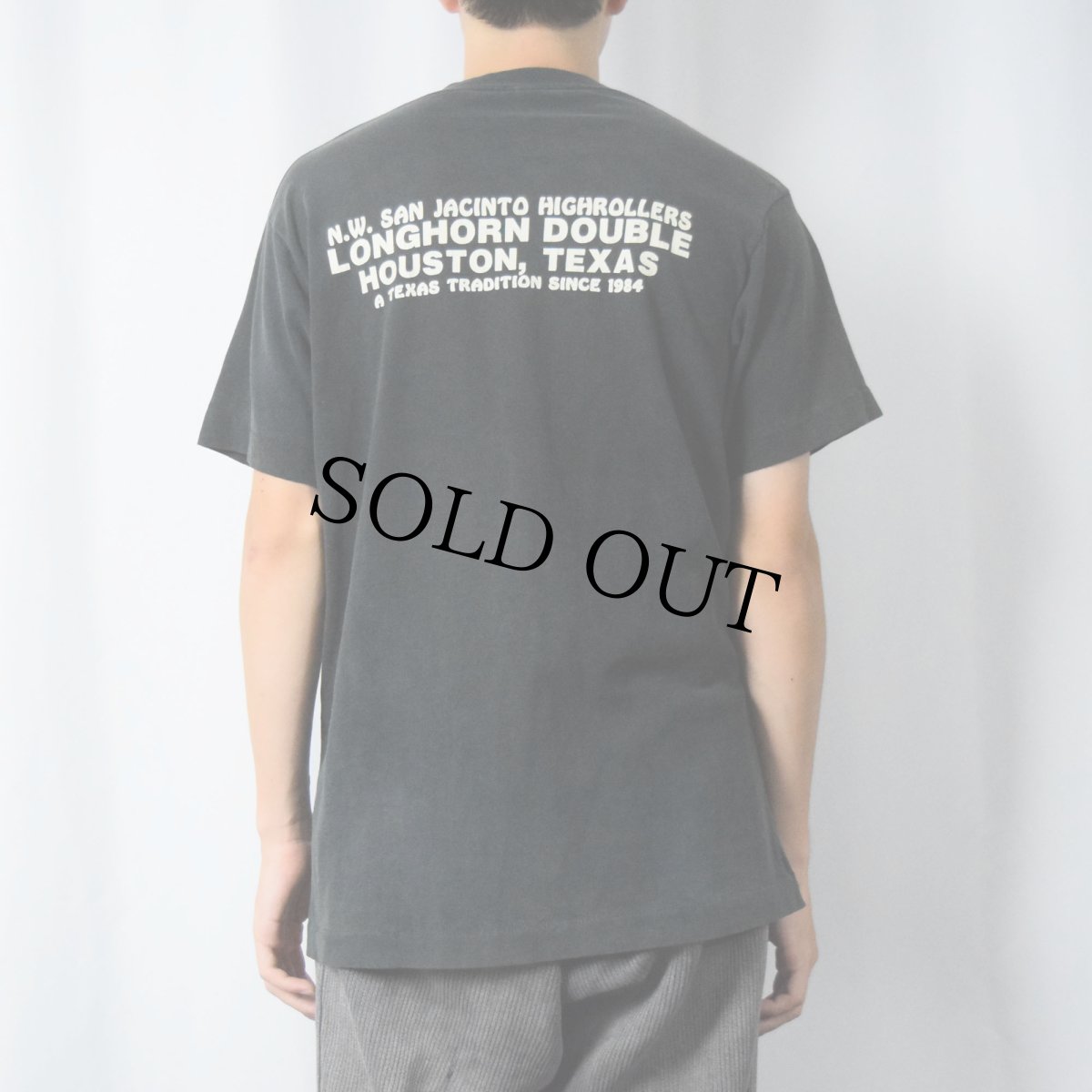 画像4: 90's USA製 "LONGHORN DOUBLE '99" プリントTシャツ M (4)