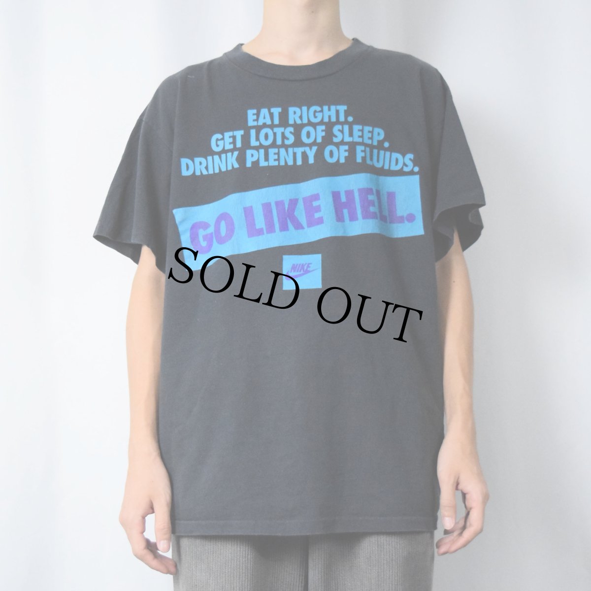 画像2: 90's NIKE 銀タグ USA製 "GO LIKE HELL." プリントTシャツ XXL (2)