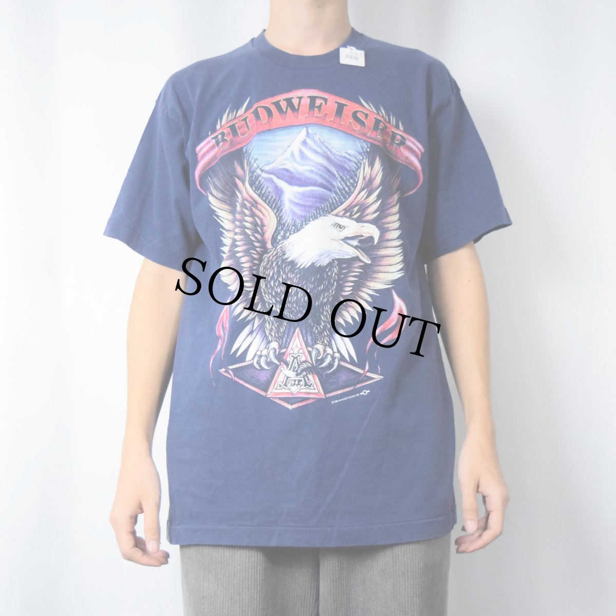 画像2: 90's Budweiser USA製 ビールメーカー イーグルプリントTシャツ L (2)