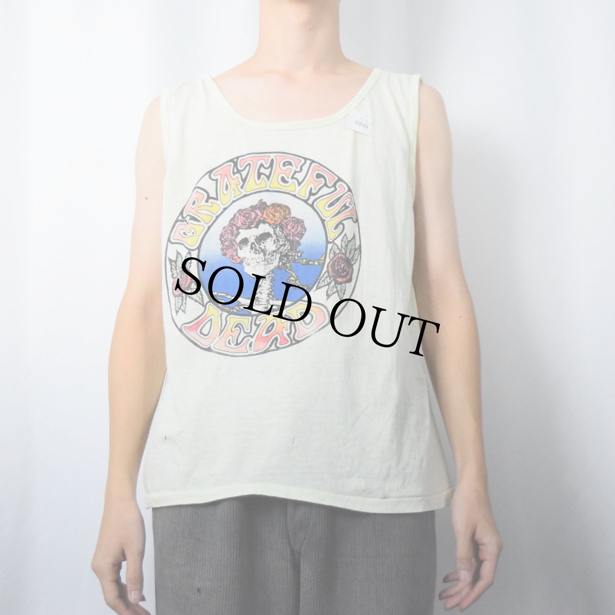 画像2: 80's GRATEFUL DEAD ロックバンドタンクトップ XL (2)