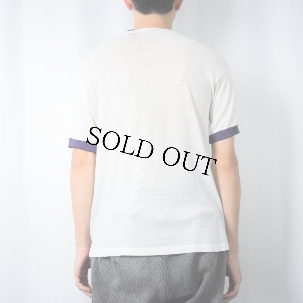 画像3: 〜80's adidas ロゴプリントリンガーTシャツ (3)