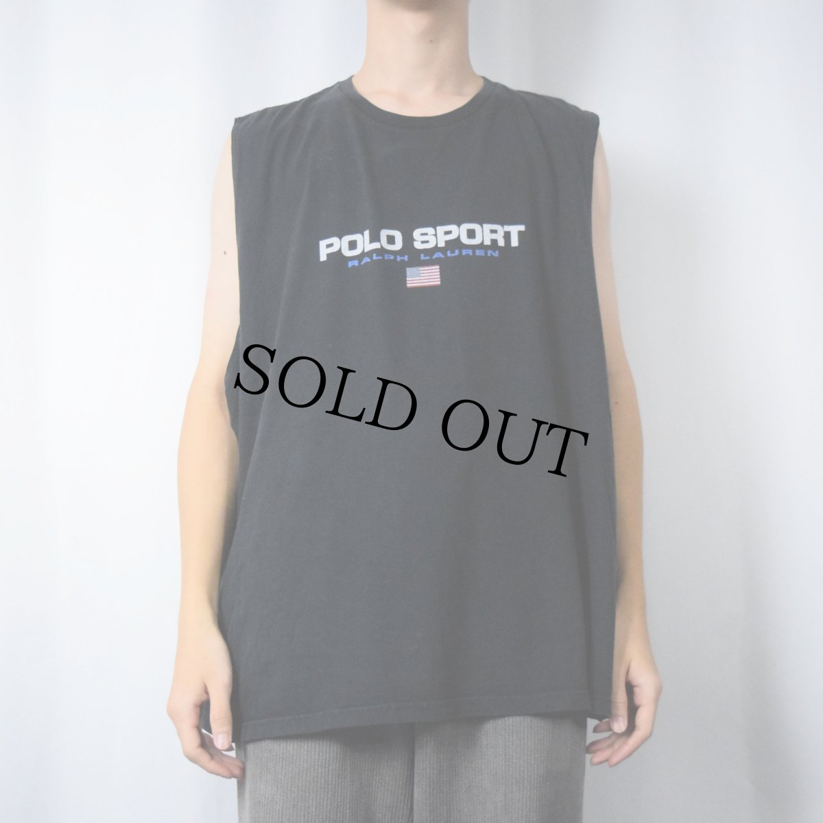 画像2: 90's POLO SPORT Ralph Lauren ロゴプリントタンクトップ XL (2)