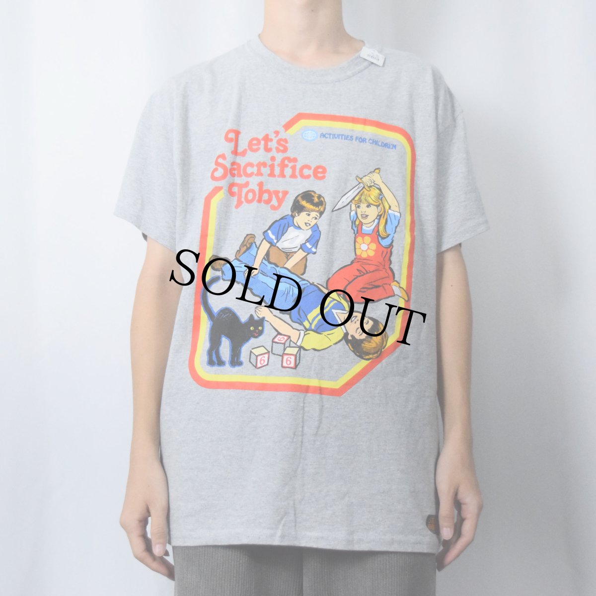 画像2: Steven Rhodes "Let's Sacrifice Toby" イラストプリントTシャツ L (2)