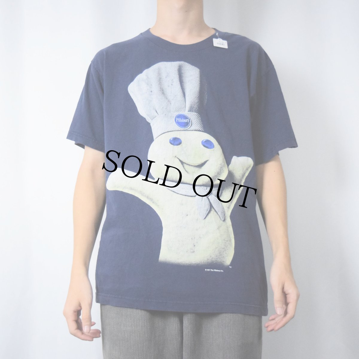 画像2: 90's Pillsbury Doughboy キャラクタープリントTシャツ NAVY (2)