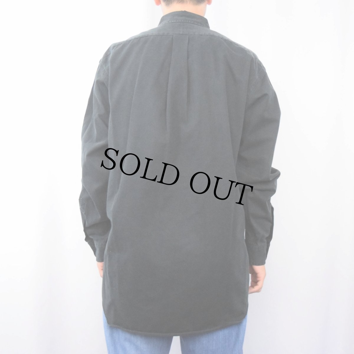 画像3: Ralph Lauren "BLAKE" ロゴ刺繍 コットンボタンダウンシャツ BLACK M (3)