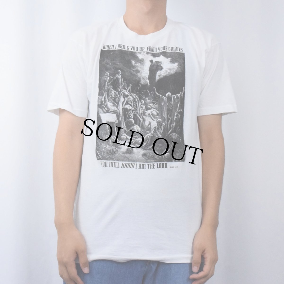 画像3: 90's Gustave Dore "Vision of the Valley of Dry Bones" アートプリントTシャツ L (3)