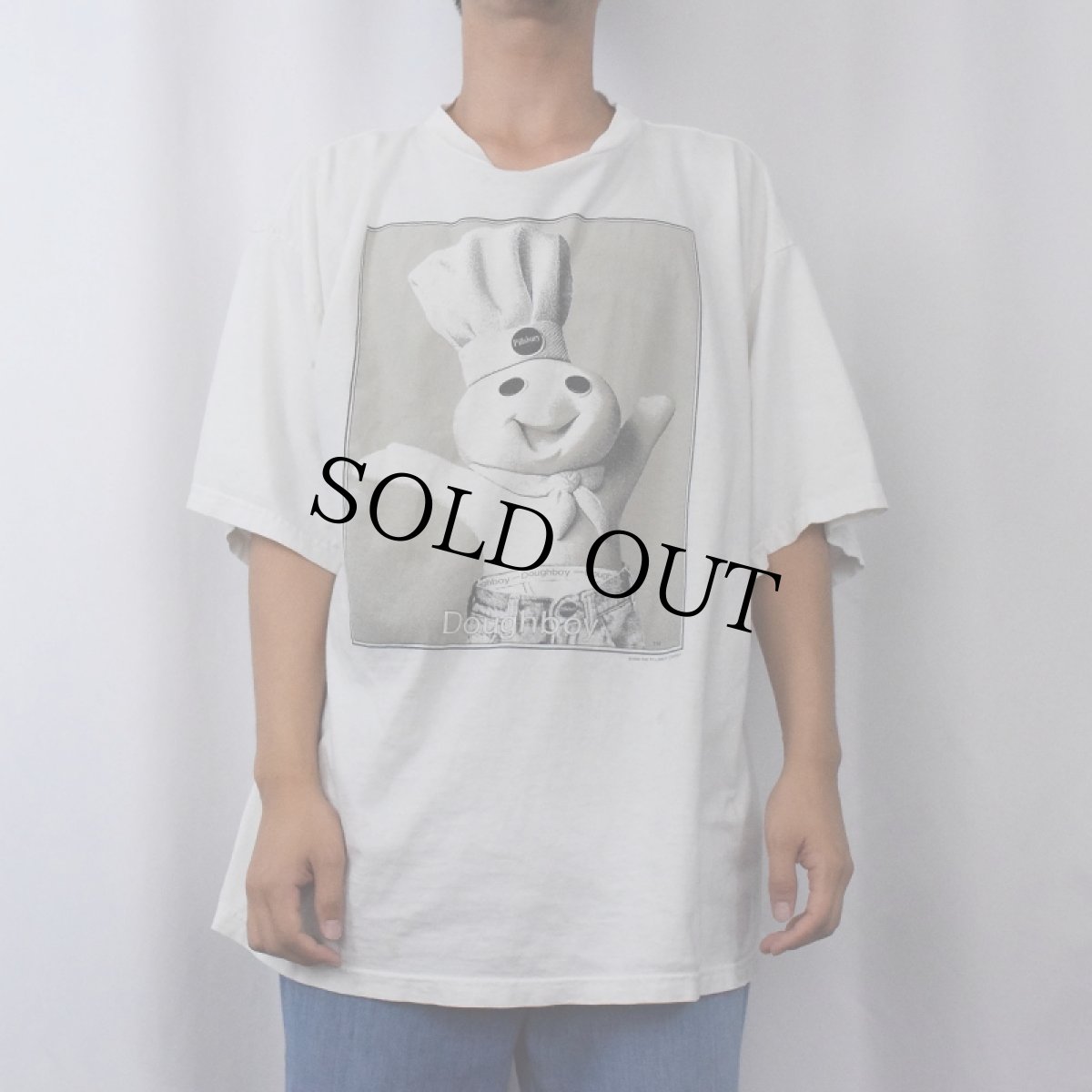 画像2: 90's Pillsbury Doughboy キャラクターパロディプリントTシャツ XL (2)