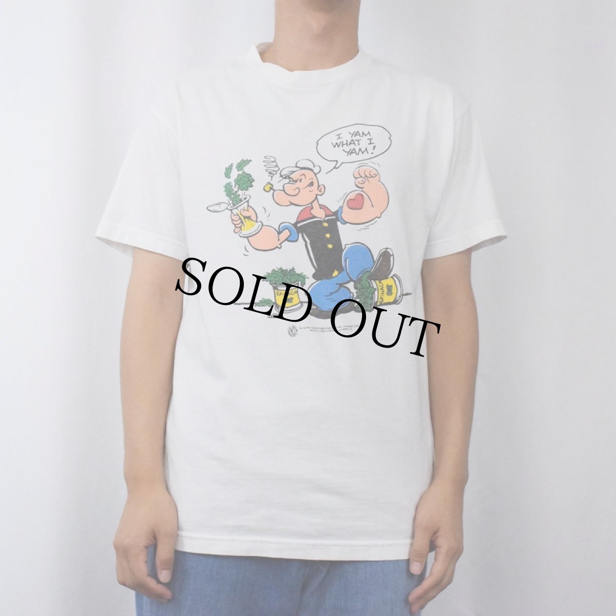 画像2: 90's POPEYE "I YAM WHAT I YAM!" キャラクタープリントTシャツ (2)