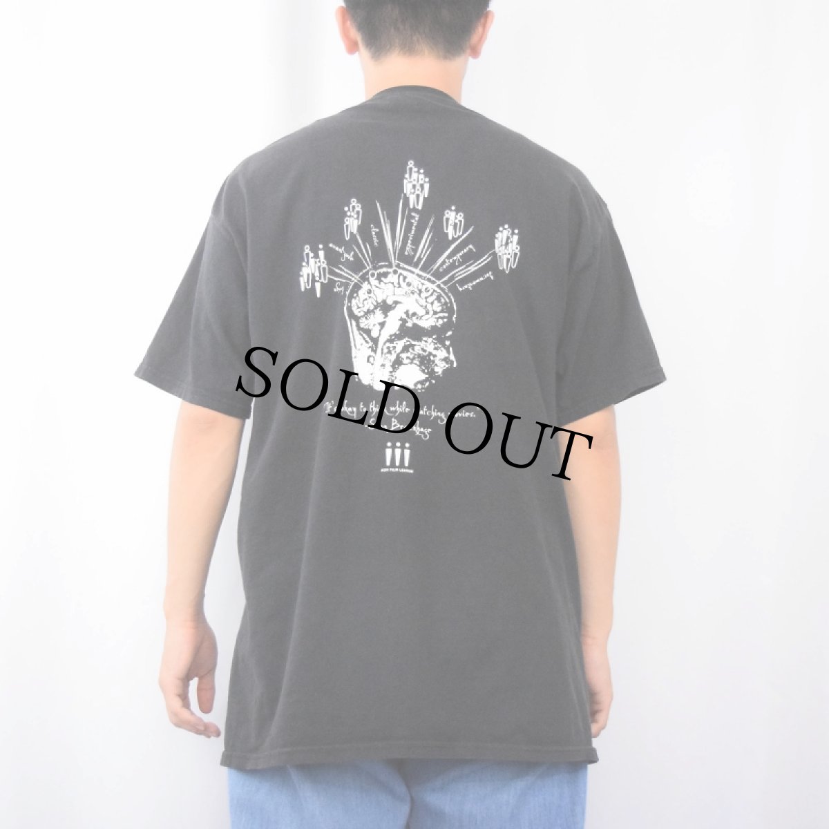 画像4: Stan Brakhage "It's okay to think while watching movies." メッセージプリントTシャツ L (4)