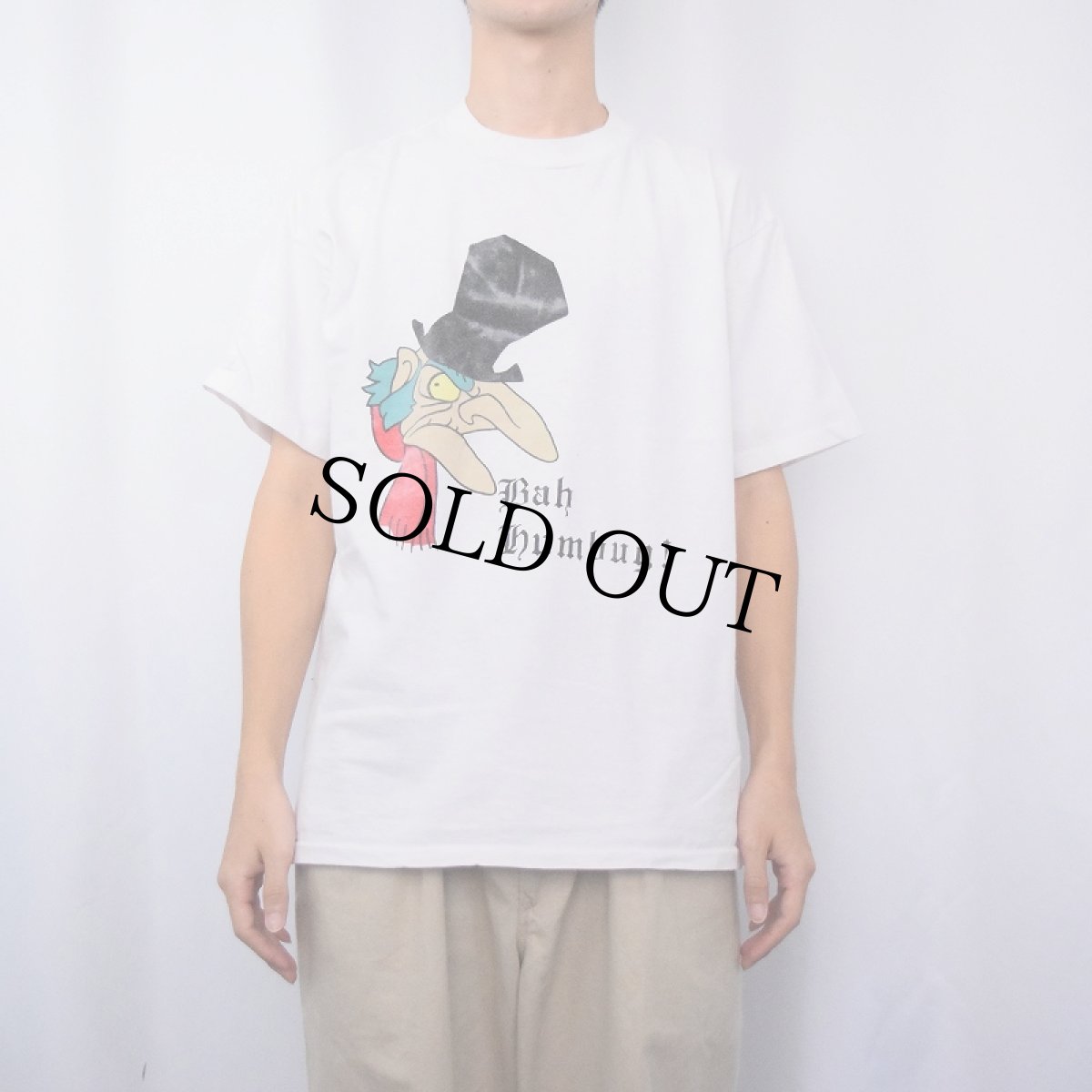 画像2: 90's A Chrisymas Carol USA製 "Bah Humbug" 映画Tシャツ XL (2)