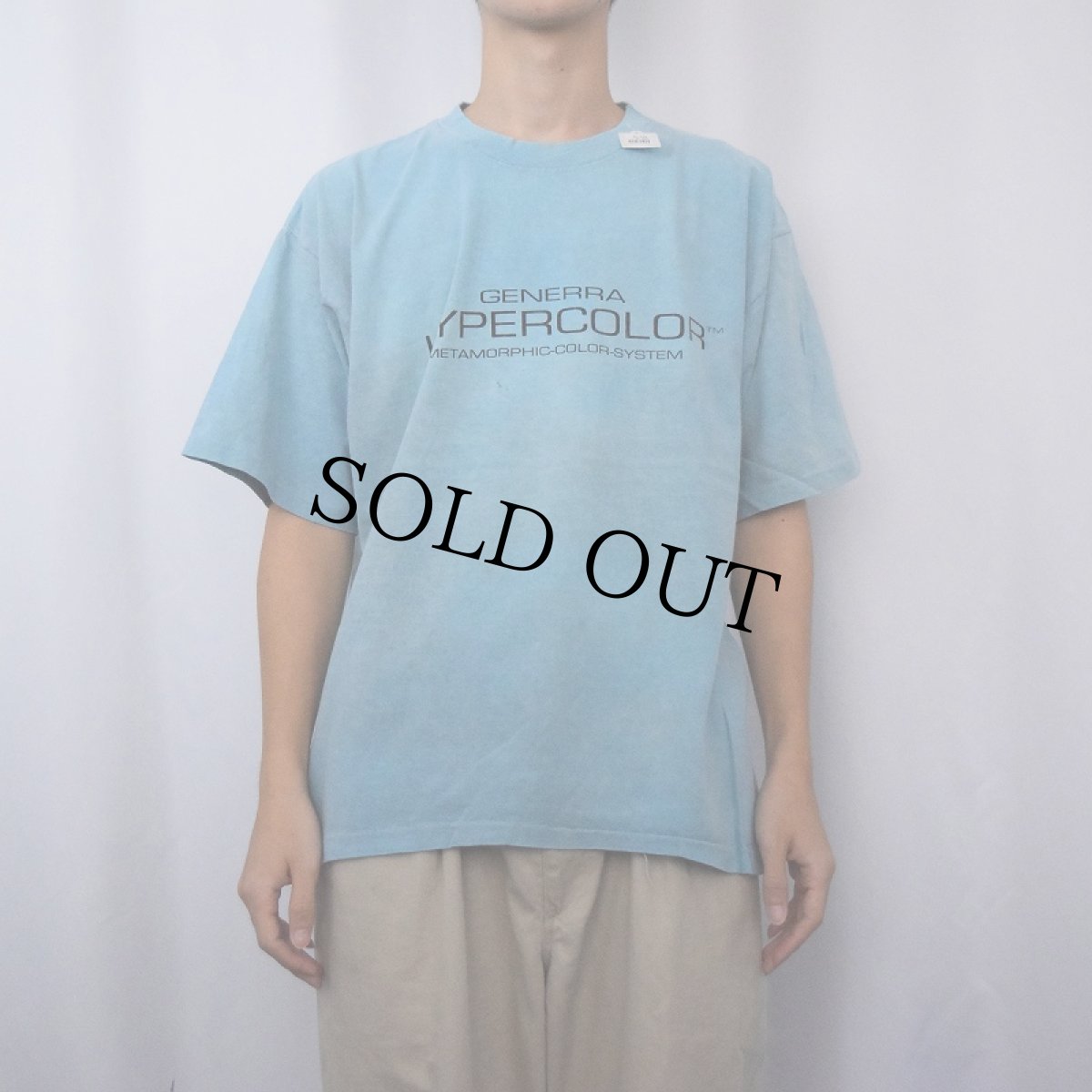画像2: 90's GENERRA HYPERCOLOR USA製 特殊染料 プリントTシャツ M (2)