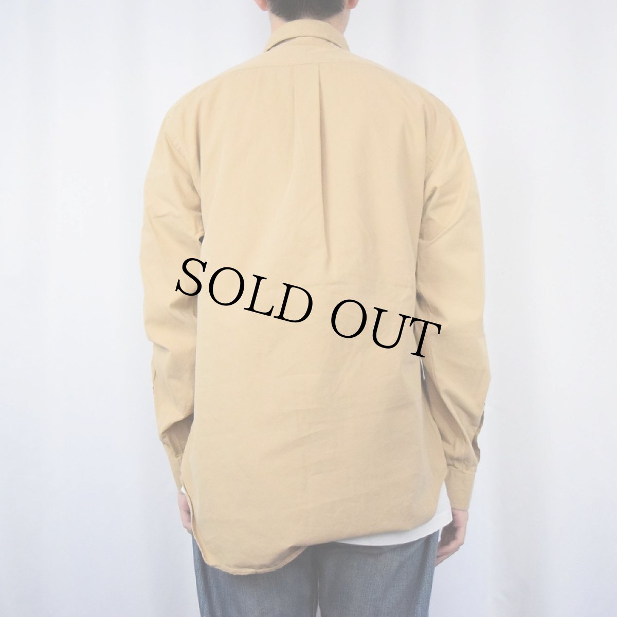 画像3: POLO Ralph Lauren "CLASSIC FIT" ロゴ刺繍 コットンボタンダウンシャツ M (3)