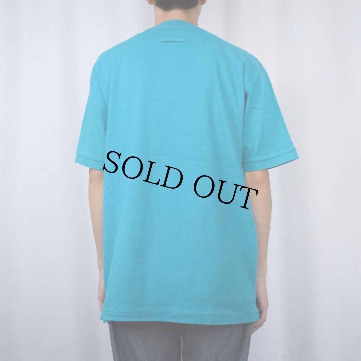 画像3: 90's EMS USA製 無地 ヘンリーネックTシャツ M (3)