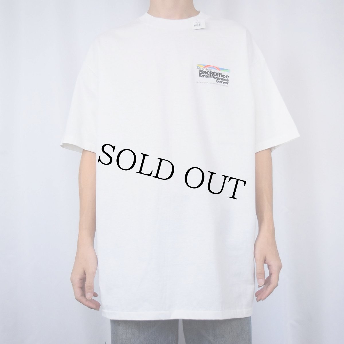 画像2: 90's Microsoft BackOffice "Small Business Server" コンピューター企業プリントTシャツ XL (2)