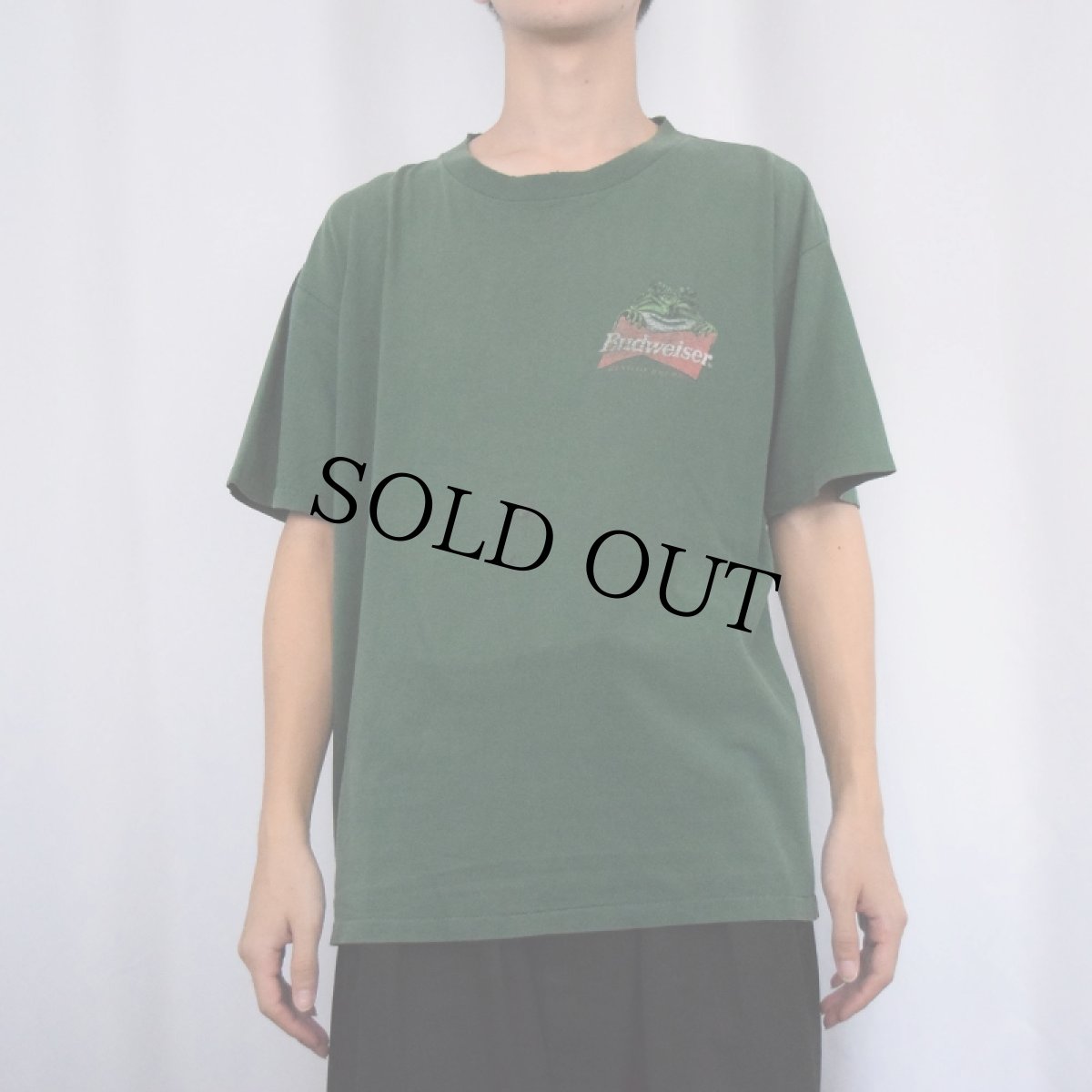 画像3: 90's Budweiser "This Bud's For You!" ビールメーカー プリントTシャツ L (3)