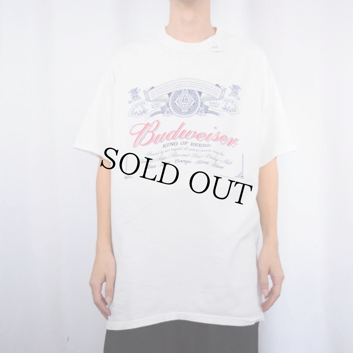 画像2: 2000's Budweiser ビールメーカー ロゴプリントTシャツ XL (2)