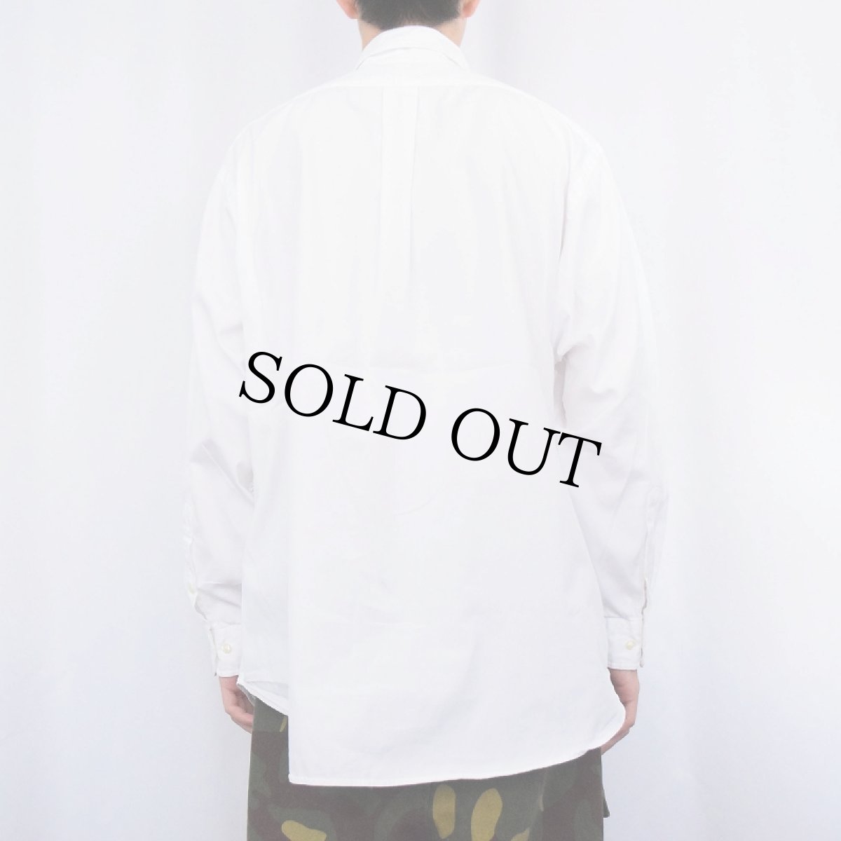 画像3: Ralph Lauren "CLASSIC FIT" ロゴ刺繍 コットンボタンダウンシャツ SIZE16 1/2 (3)