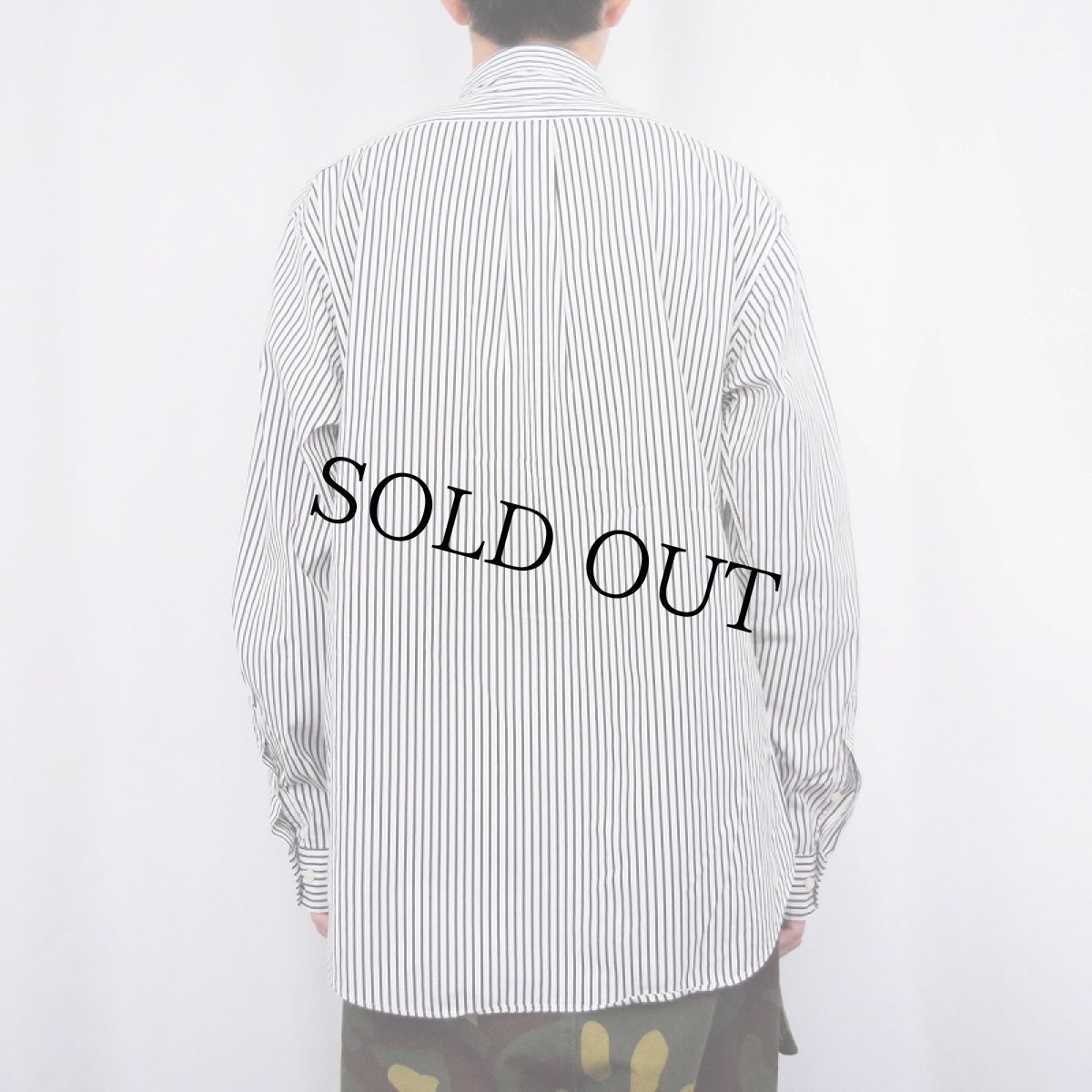 画像3: Ralph Lauren "CLASSIC FIT" ストライプ柄 コットンボタンダウンシャツ SIZE16 (3)