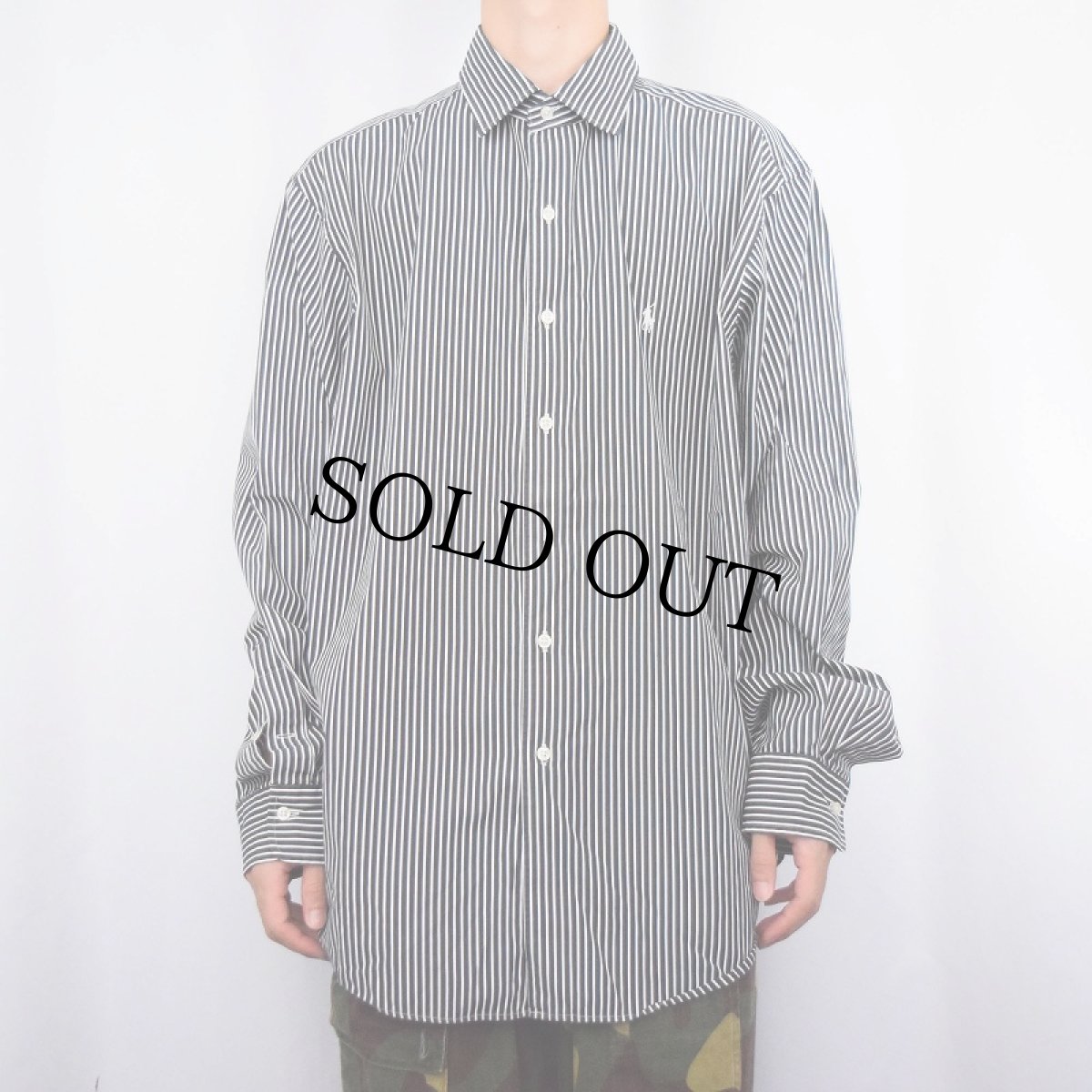 画像2: POLO Ralph Lauren "BRADFORD" ストライプ柄 コットンシャツ XL (2)