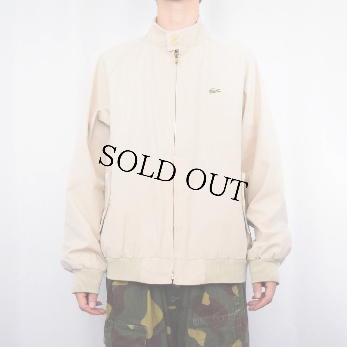 画像2: 80's IZOD LACOSTE コットン×ポリエステル スイングトップ L (2)