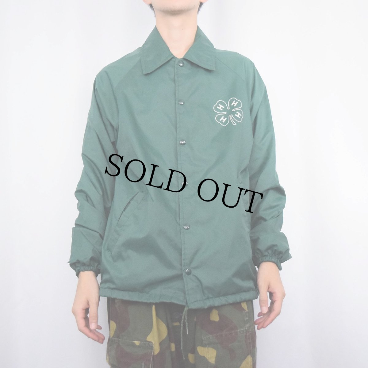 画像2: 90's Champion USA製 "4-H" ナイロンコーチジャケット M (2)