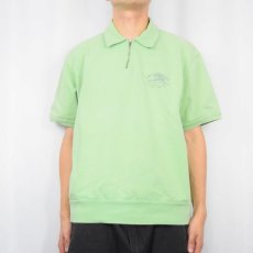 画像2: 【SALE】 90's POLO SPORT Ralph Lauren カジキプリント ハーフジップ 半袖スウェット XL (2)