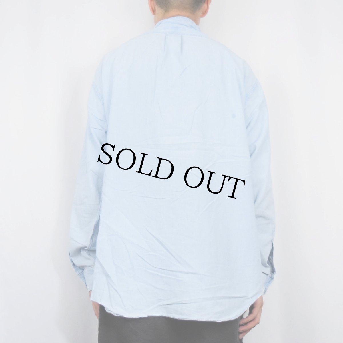 画像3: Ralph Lauren "BIG SHIRT" ロゴ刺繍 ボタンダウン シャンブレーシャツ L (3)