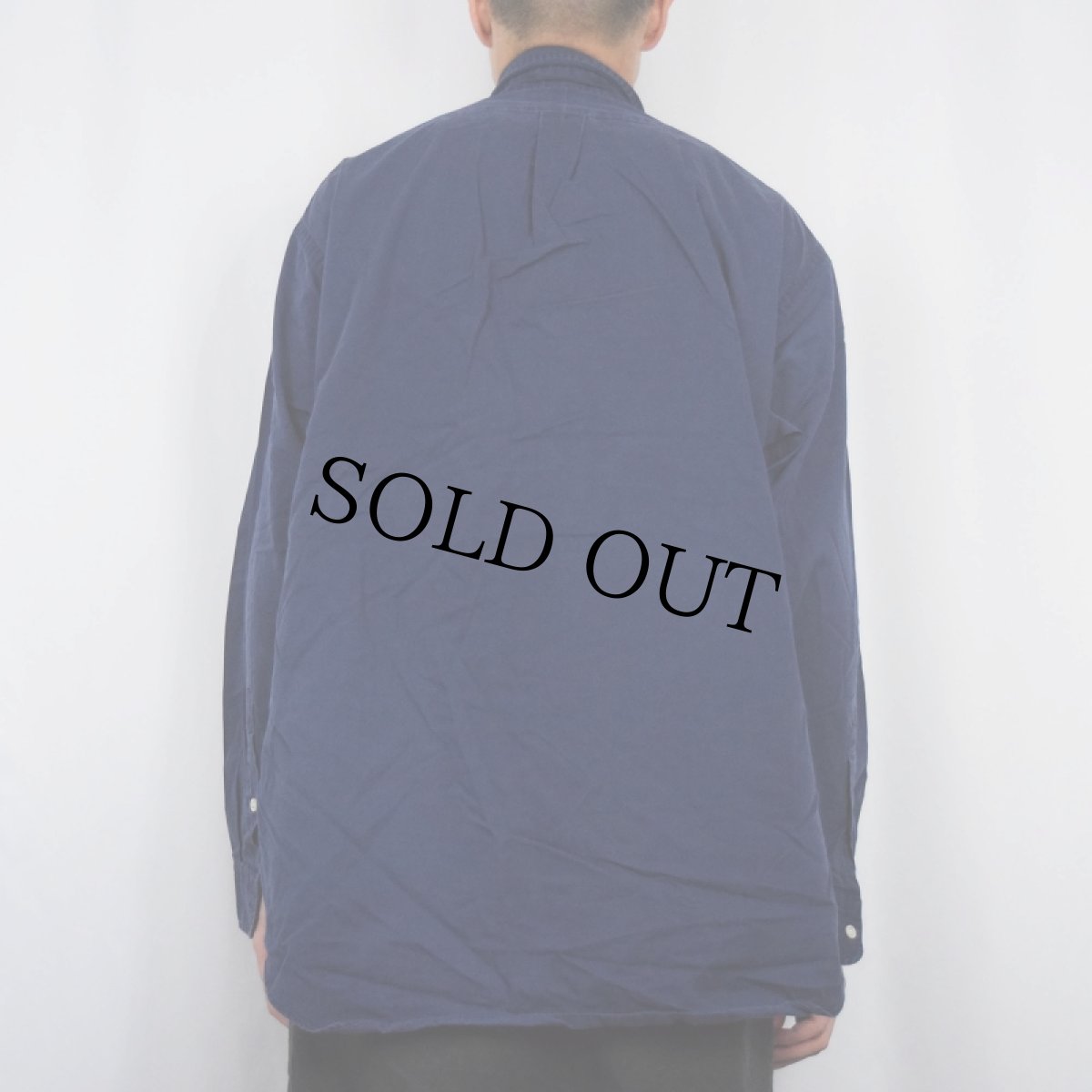 画像3: Ralph Lauren "BLAKE" ロゴ刺繍 コットンボタンダウンシャツ NAVY L (3)