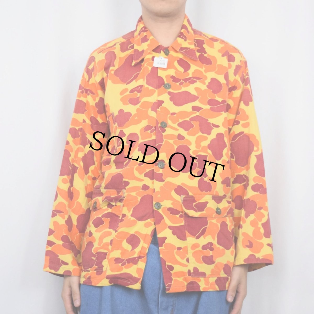 画像2: 60's KAMO ダックハンターカモ柄 ハンティングジャケット L (2)