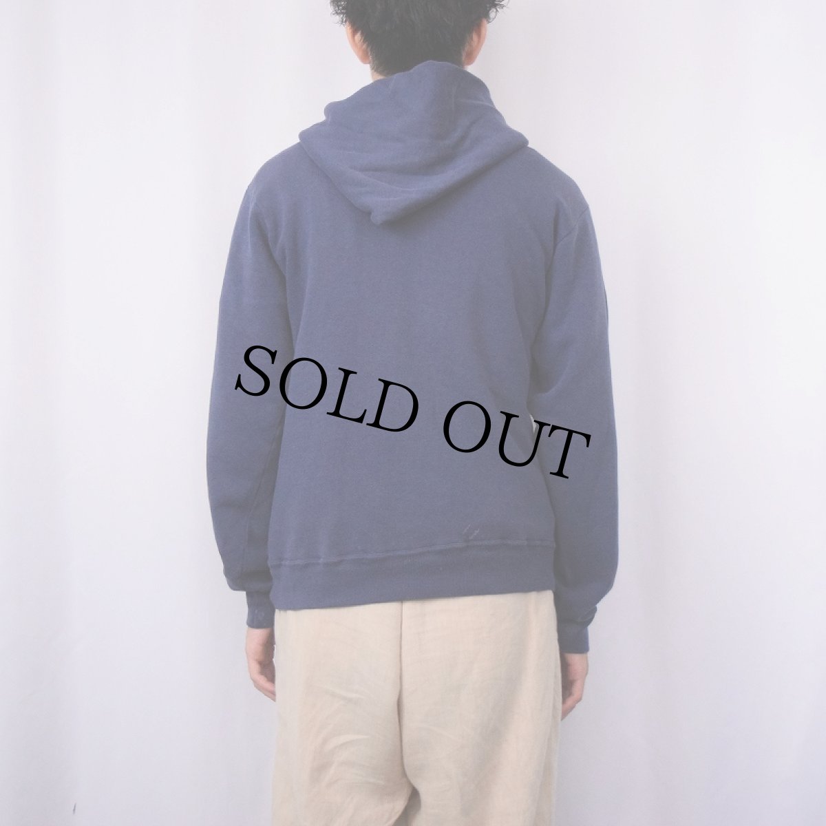 画像3: 80's Champion トリコタグ USA製 "UNIVERSITY OF CALIFORNIA" プリントスウェットジップパーカー NAVY L (3)