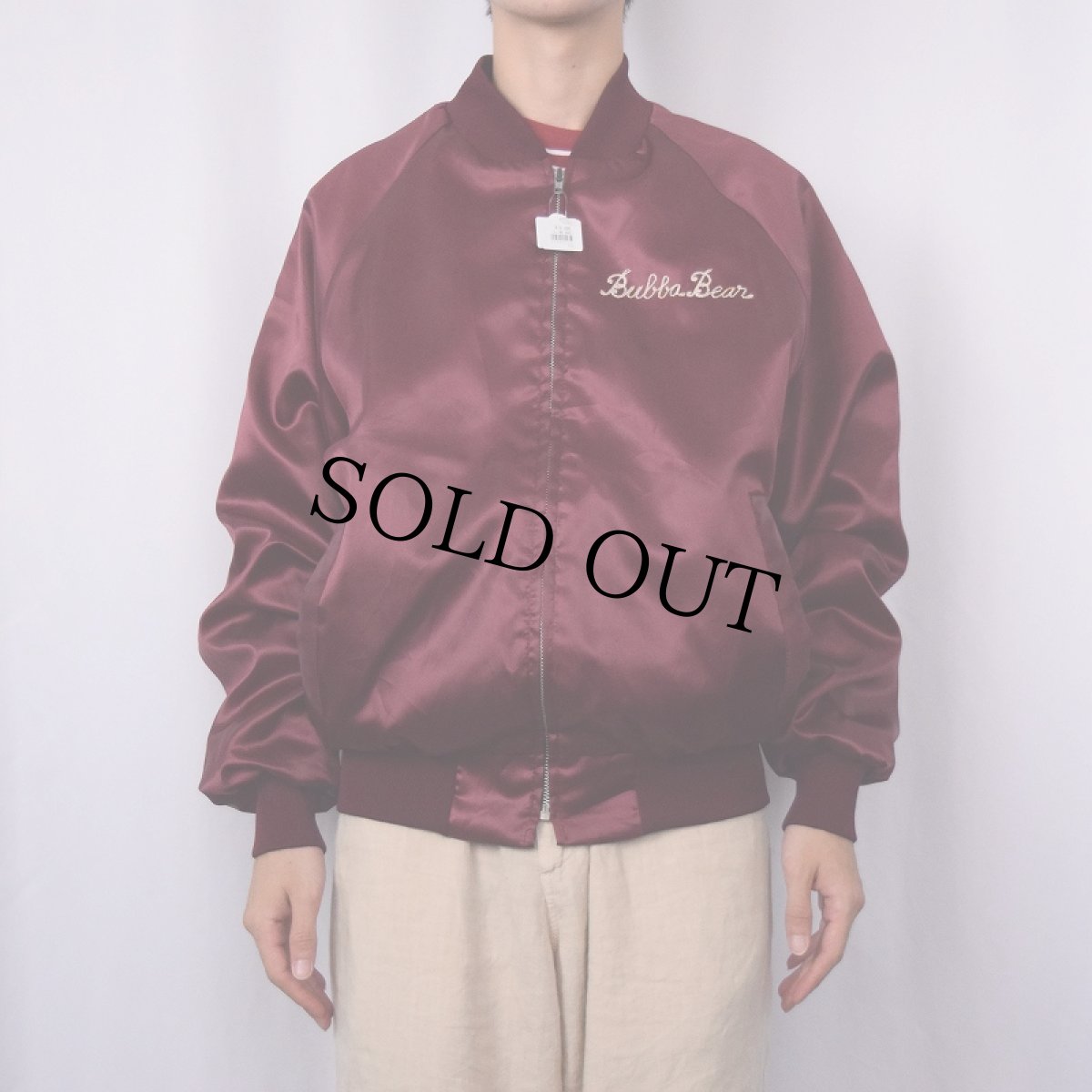 画像3: 70〜80's King Louie USA製 "BUBBA ROCK CLUB" チェーン刺繍 ナイロンスタジャン L (3)