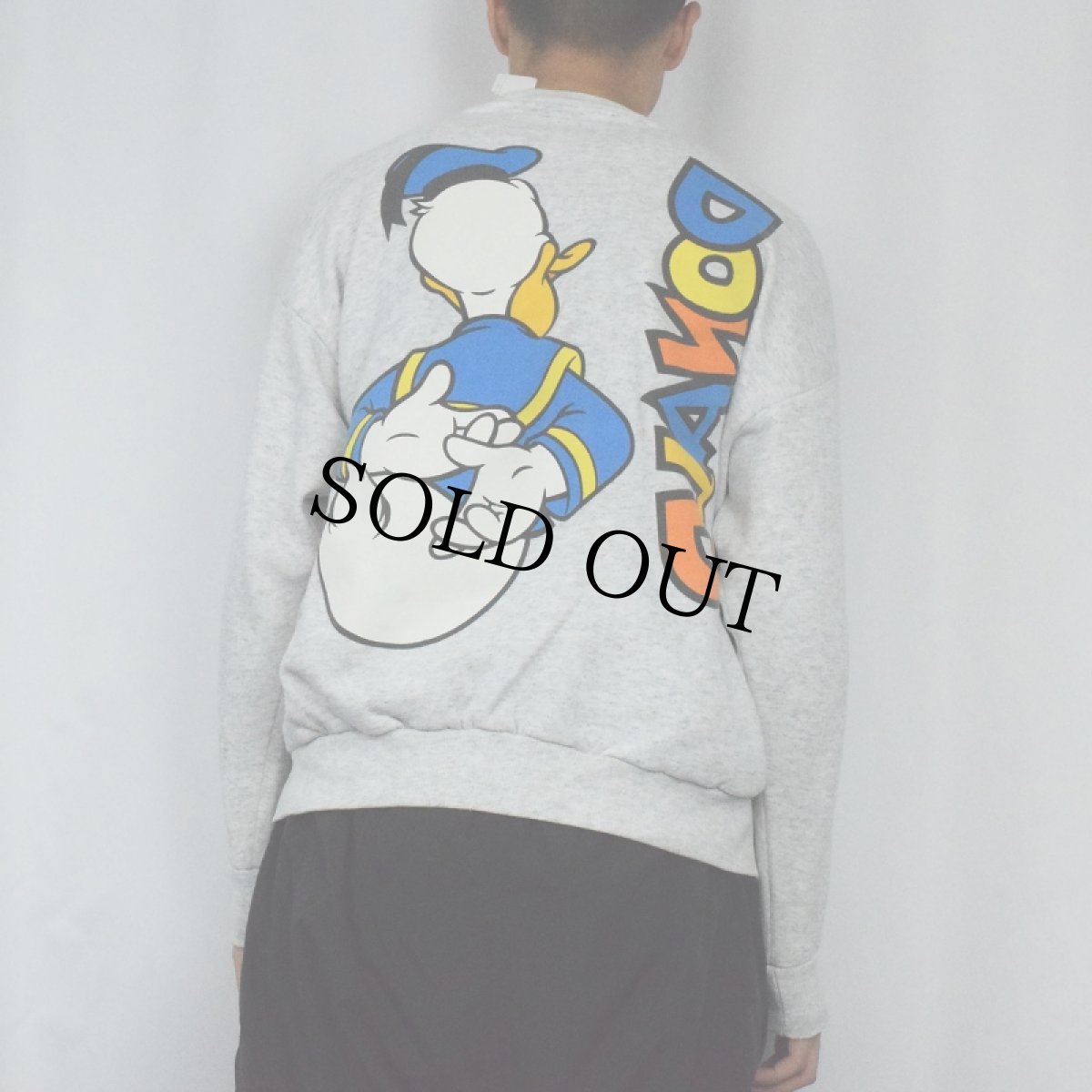 画像4: 80〜90's Disney ドナルドダック USA製 キャラクタープリントスウェット L (4)