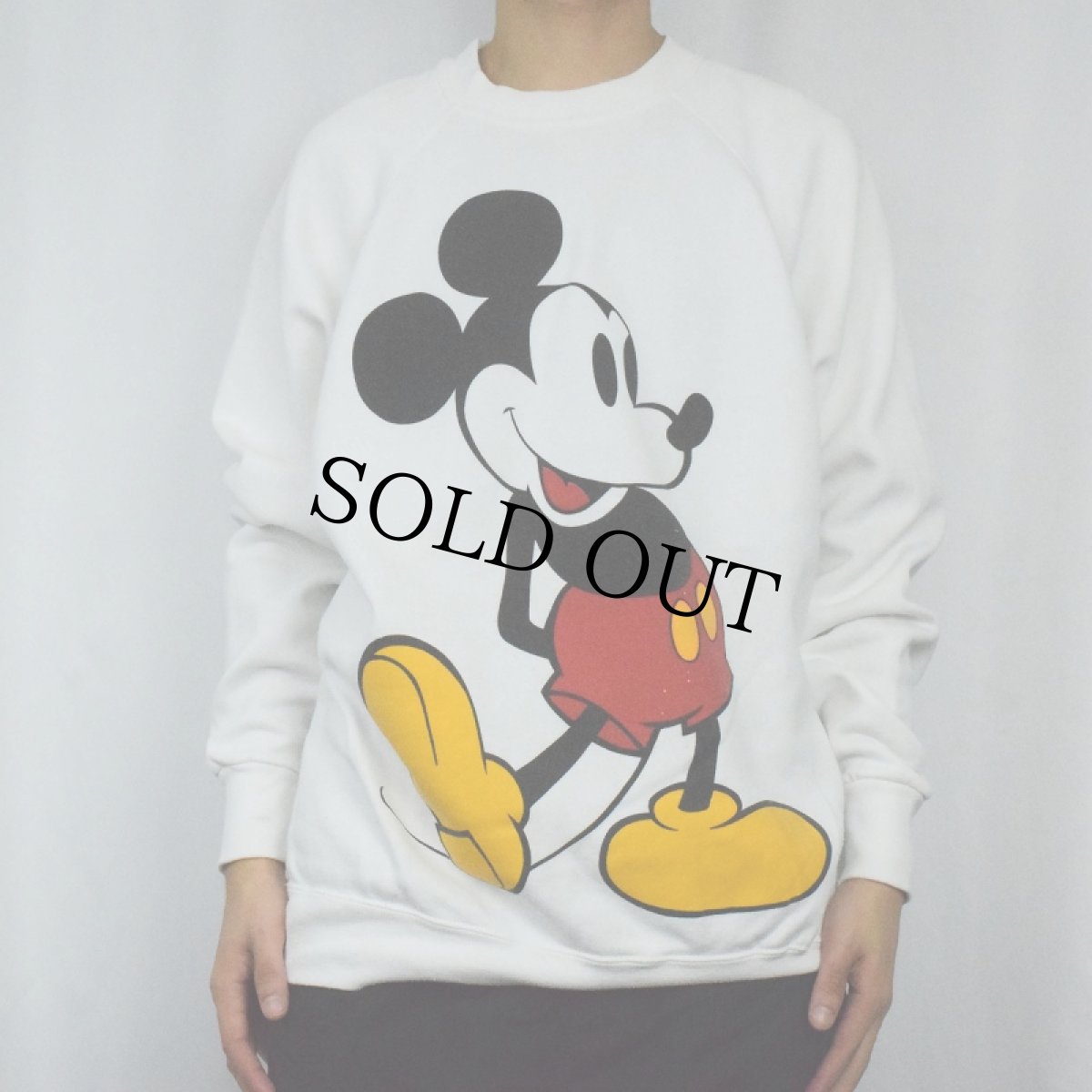 画像2: 90's Disney MICKEY MOUSE USA製 キャラクタープリントラグランスウェット XXXXL (2)