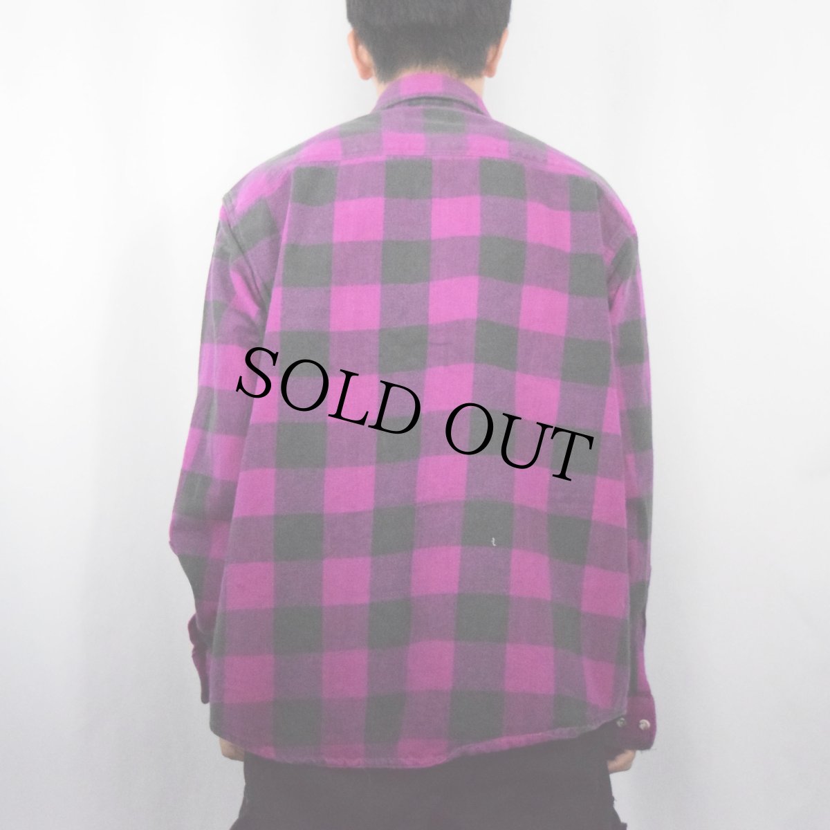 画像3: 80〜90's ST JOHN'S BAY USA製 バッファローチェック柄 ヘビーネルシャツ XL (3)