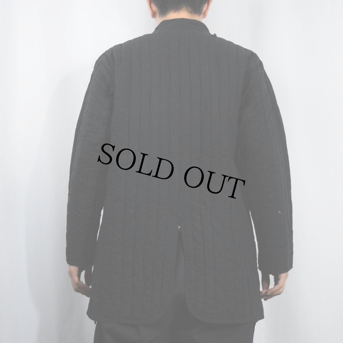 画像3: Windlass レースアップ キルティングプルオーバージャケット BLACK M (3)