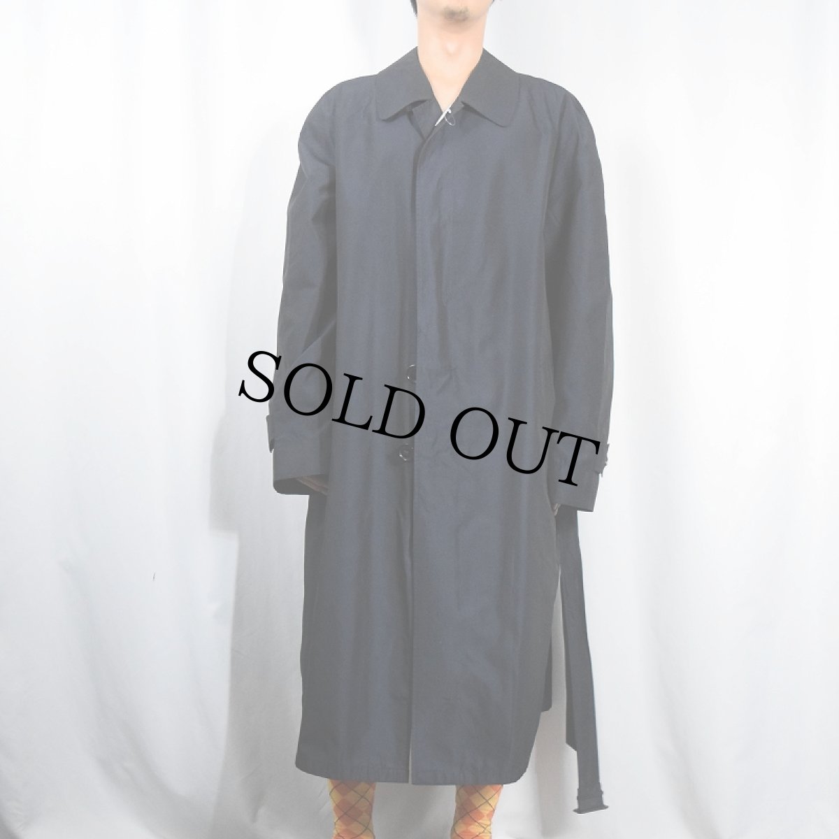 画像2: LANVIN シルクステンカラーコート BLACK (2)